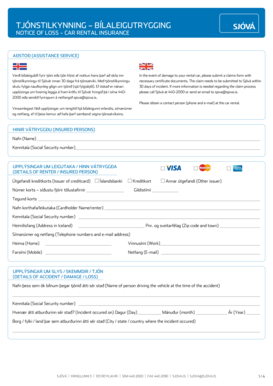 Car Rental Insurance Claim Form