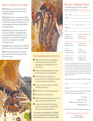 Archaeological Institute of America Membership Application