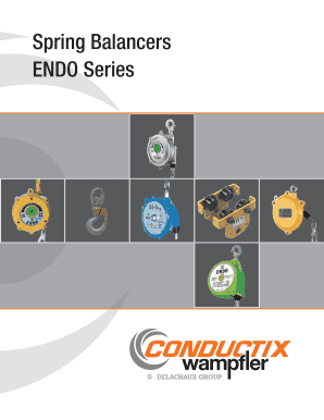 ENDO Spring Balancer Specification Data Sheet