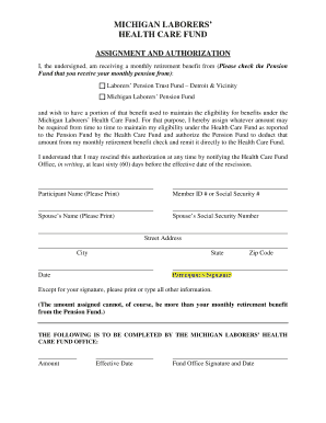 Michigan Laborers’ Health Care Fund Assignment