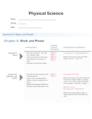 Physical Science Lab Vocabulary Worksheet