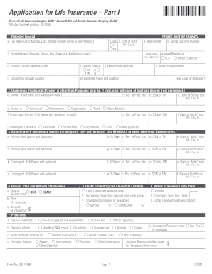 Life Insurance Application Form