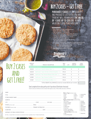 Trident Seafoods Buy 2 Cases Get 1 Free Rebate Form