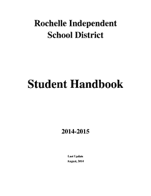 Rochelle ISD Student Handbook Acknowledgment Form