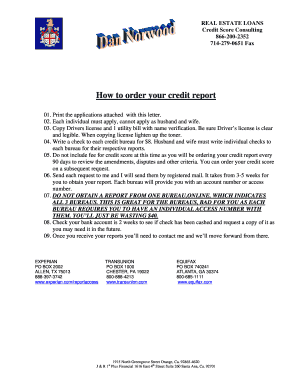 Credit Report Request Form