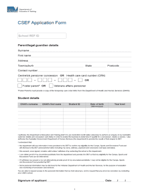 CSEF Application Form