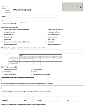 Slovenian Energy Consumption Survey 2015