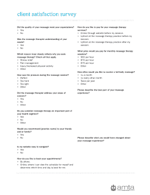 Client Satisfaction Survey