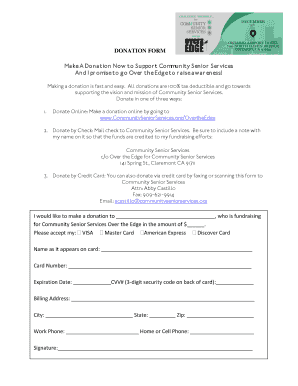 Community Senior Services Donation Form