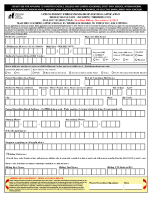 Chicago Public Schools High School Application