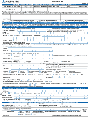 Common Application Form for Equity Oriented Schemes