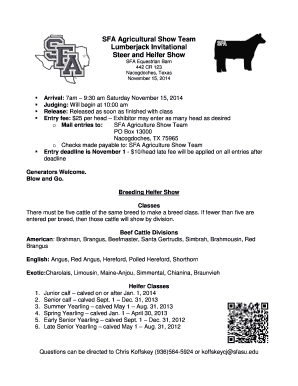 SFA Agricultural Show Team