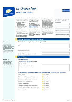 Dutch Business Branch Change Form