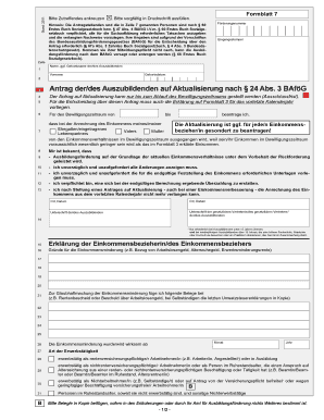 Antrag auf Aktualisierung des Einkommens nach § 24 Abs. 3 BAföG