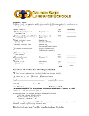 Intensive English Program Application Form