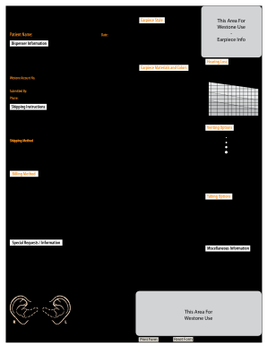 Interactive Earpiece Order Form - Westone