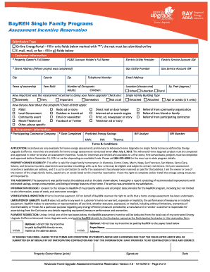 Advanced Home Upgrade Assessment Incentive Reservation