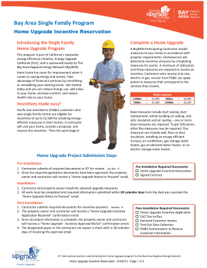California Home Upgrade Incentive Application