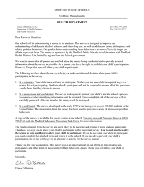 Medford Public Schools Survey Consent Form