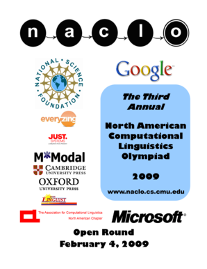 North American Computational Linguistics Olympiad Contest Booklet
