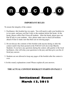 NACLO Invitational Round Contest Booklet