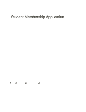 Student Membership Application