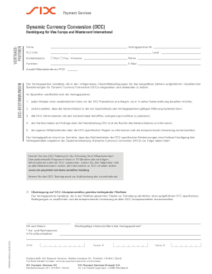 Dynamic Currency Conversion (DCC) Bestätigung