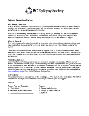Seizure Recording Form