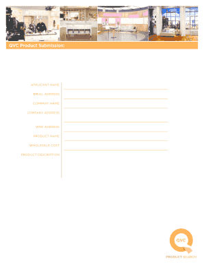 QVC Product Submission Form