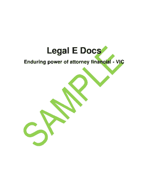 Enduring Power of Attorney Financial - VIC