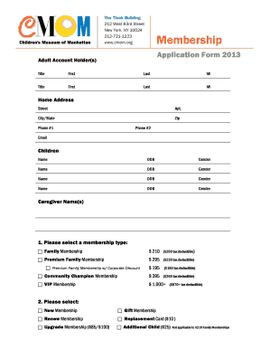 CMOM Membership Application Form