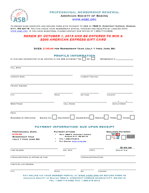 Professional Membership Renewal Form