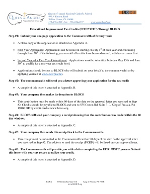 Pennsylvania EITC/OSTC Application Form