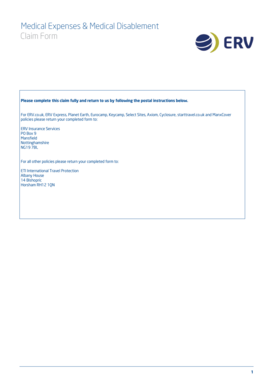 Medical Expenses & Disablement Claim Form