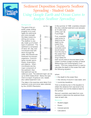 Sediment Deposition Supports Seafloor Spreading - Student Guide