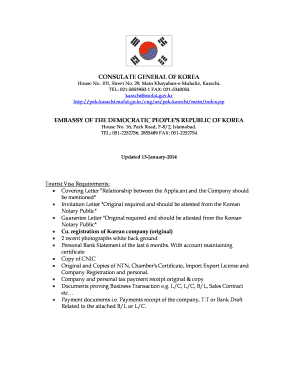 Korea Visa Application Requirements