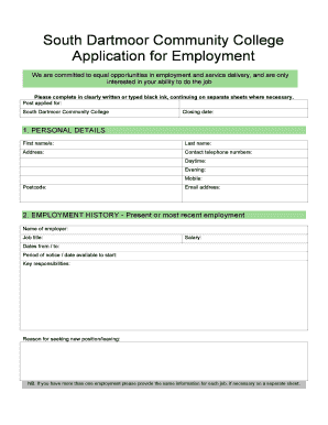Application for Employment