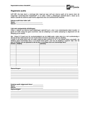 Registratieformulieren GlobalGAP
