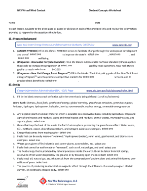 NYS Virtual Wind Contest Student Worksheet