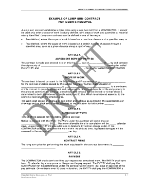 lump sum contract template