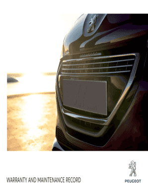 Peugeot Warranty and Maintenance Record