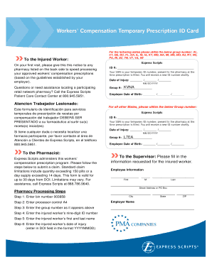 Workers' Compensation Prescription Form
