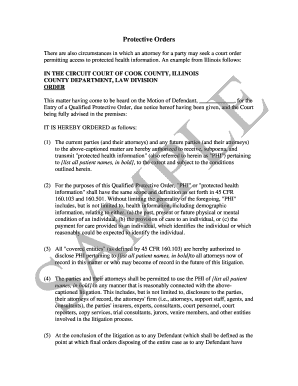 Qualified Protective Order for PHI
