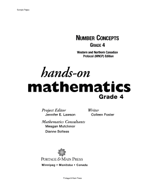 Number Concepts Grade 4 - Portage Main Press