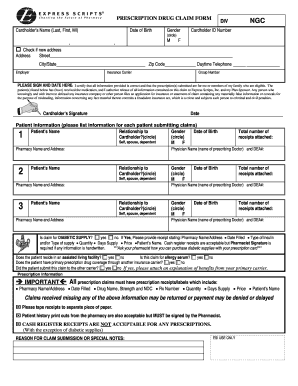 Prescription Drug Claim Form
