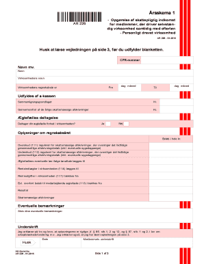 Danish Self-Employed Tax Form AR 226