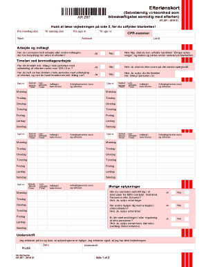 Denmark AR 297 Afterlønskort Form