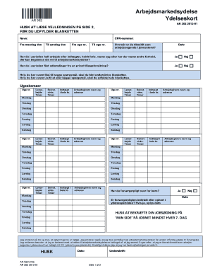 Danish Unemployment Benefit Report Form