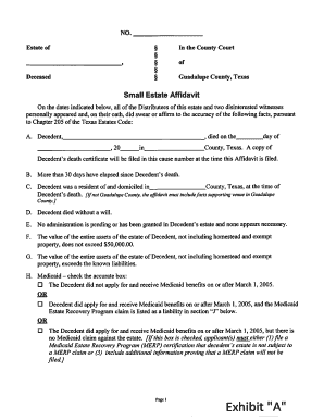 Texas Small Estate Affidavit