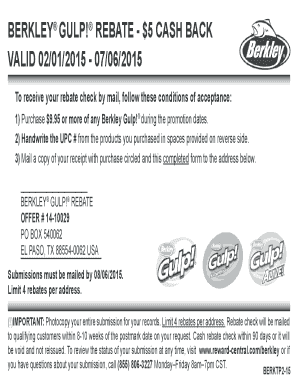 Berkley Gulp Rebate Form
